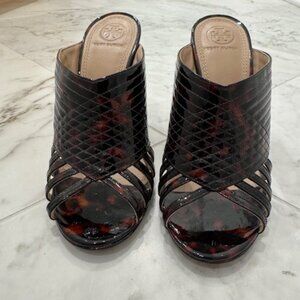 Tory Burch Tortoise Shell Brida Heel Mule Pump
